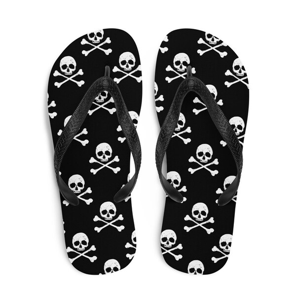crystal skull flip flops