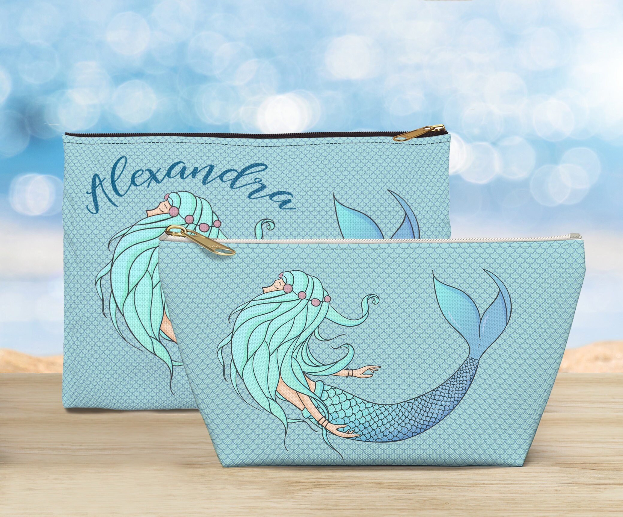 Bohemian Mermaid Makeup Bag Personalized Make-up Bag Mermaid Accessory Pouch  Mermaid Cosmetic Bag Gifts for Mermaid Gift Bag - Etsy