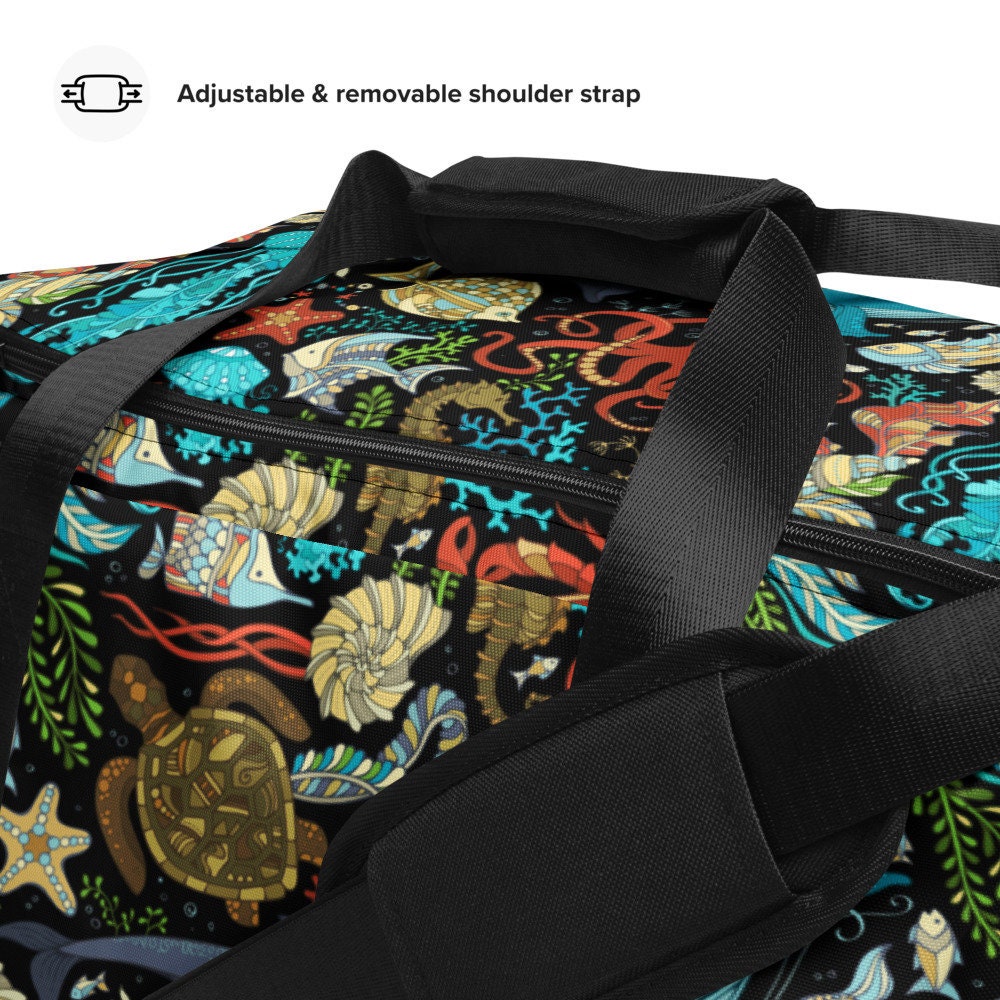 Sea Life Duffle Bag Tropical Bag Sea Creatures Travel Bag Tropical ...
