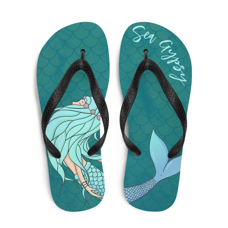 Sea Gypsy Flip Flops Gypsy Mermaid Flip Flops Hippy Mermaid | Etsy