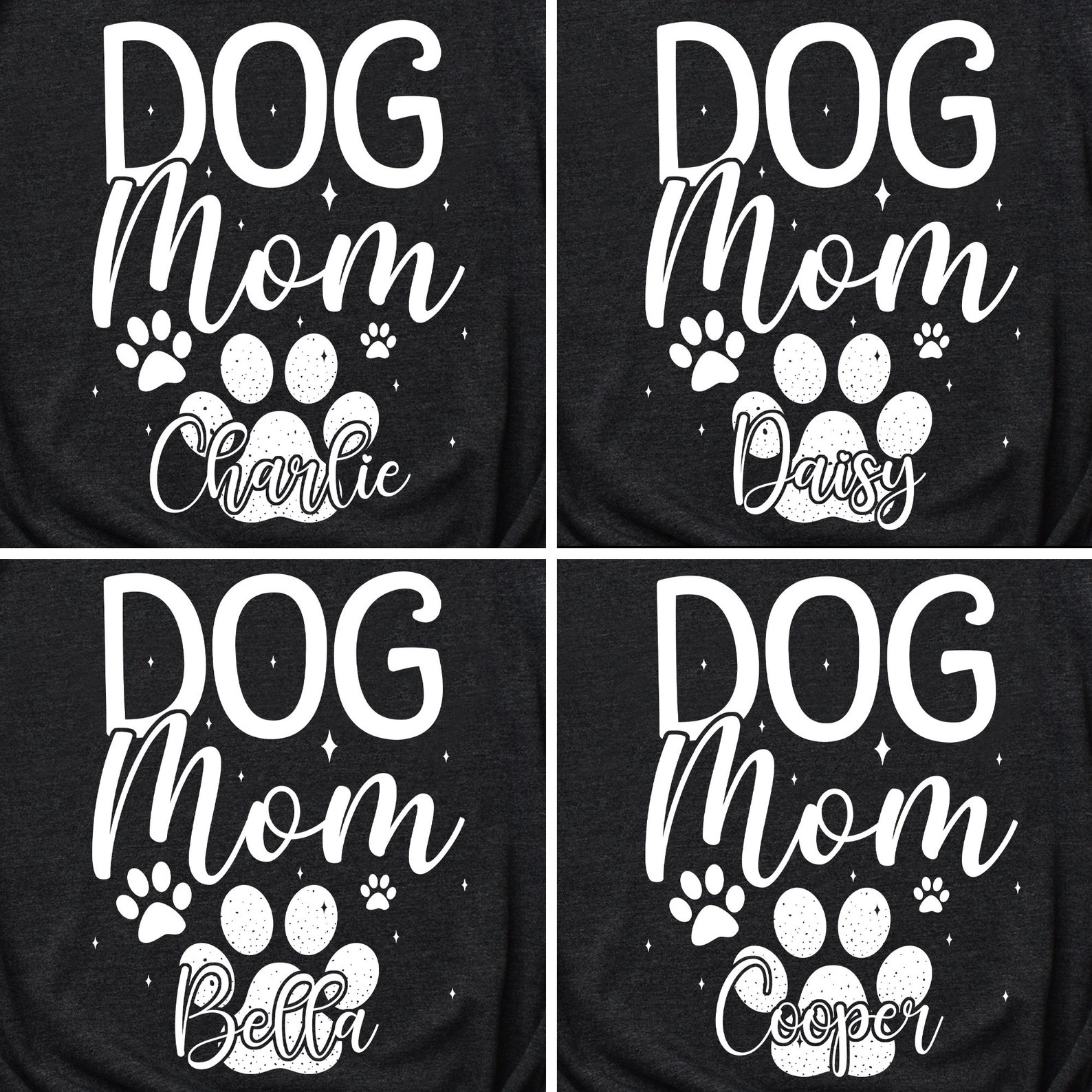 Dog Mom Custom Dogs Name Shirt / Custom Personalized Dog moms Etsy