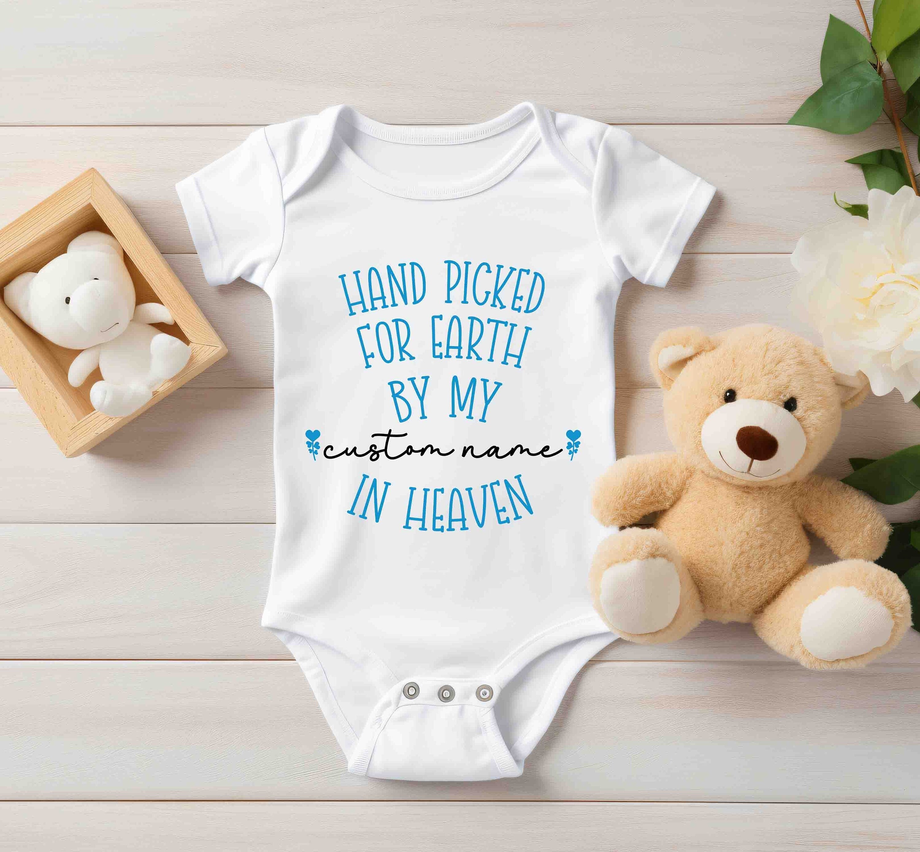 Hand Picked for Earth by My Custom in Heaven Baby Suit Hand Picked for Earth by My Custom in Heaven Baby Suit