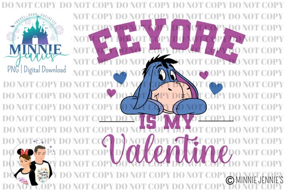 Valentine's Day Eeyore is My Valentine PNG ~ Eeyore Donkey Love