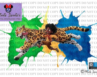 Encanto ANTONIO PNG Art ~ Encanto Clipart ~ ¡Perfecto para sublimación! Pintura amarilla, azul y verde