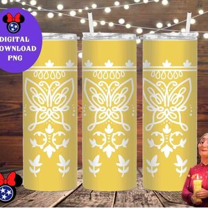 Encanto PNG Madrigal Candle 20 oz Skinny Straight Tumbler Wrap Sublimation Design ~ Mirabel Luisa Isabel Abuela PERSONAL Use ONLY