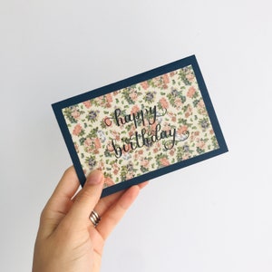 Vintage Floral Birthday Card