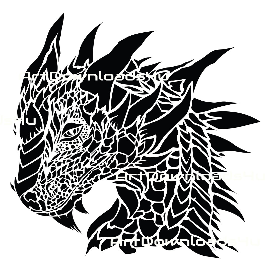 Digital Download Dragon Cricut File SVG Digital Stencil - Etsy