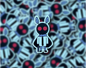 Moth Business Man Mothman Vinyl Sticker
