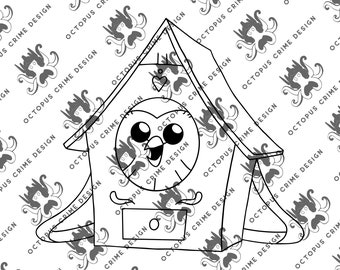 Hooty House SVG PNG AI Digital File