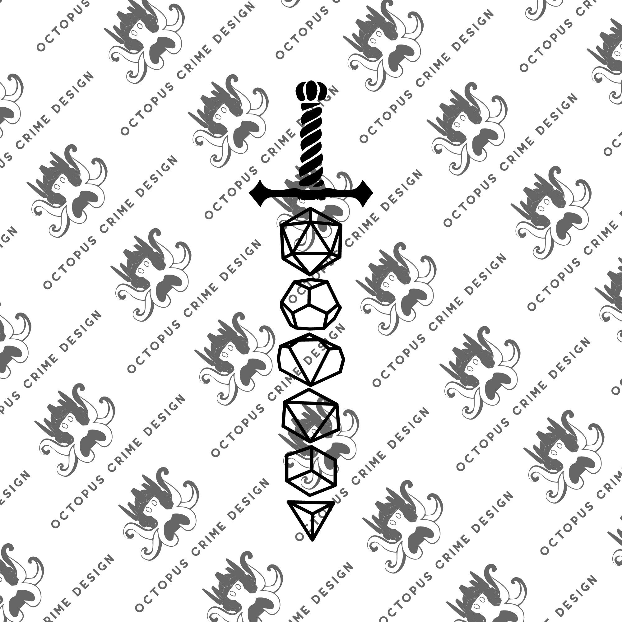 Buy Dice Sword SVG PNG AI Digital File Online in India Etsy