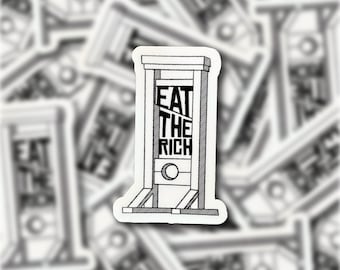 Eat The Rich Guillotine Sticker