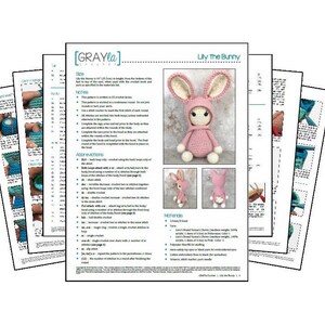 Bunny Crochet Pattern, Amigurumi Bunny, Crochet Stuffed Animal, PDF Pattern, download, doll, easter, crochet bunny image 6
