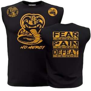 Cobra Kai No Mercy In Dojo Karate kid ufc mma Adult Sleeveless Muscle Shirt