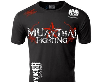 Muay Thai Twin Fighting Tigers Brazilian Jujitsu UFC MMA Shorts Sleeve Adult T Shirt Top