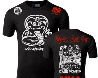 Cobra Kai No Mercy Stryker Ultimate Xtreme Cage Fighting Adult karate kid 80's Netflix Series bjj nab mma ufc shorts sleeve T Shirt