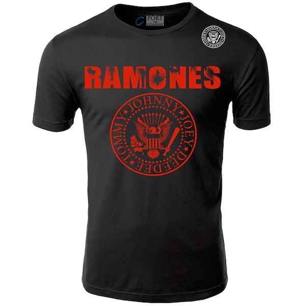 The Ramones American Classic 70's and 80's Punk Rock Band Adult Shorts Sleeve T Shirt Johnny Joey Deedee Tommy From Queens New York City