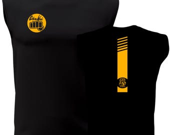 Cobra Kai No Mercy In Dojo Karate kid Chest Logo Design ufc mma Adult Sleeveless Muscle Shirt