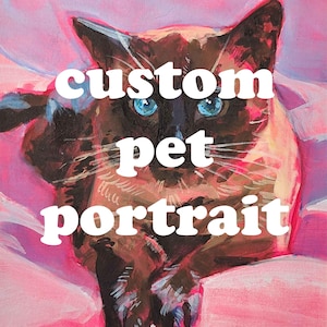 Custom Gouache Mixed Media (gouache, acrylic, paper) Pet Portrait Commission, 15x20cm