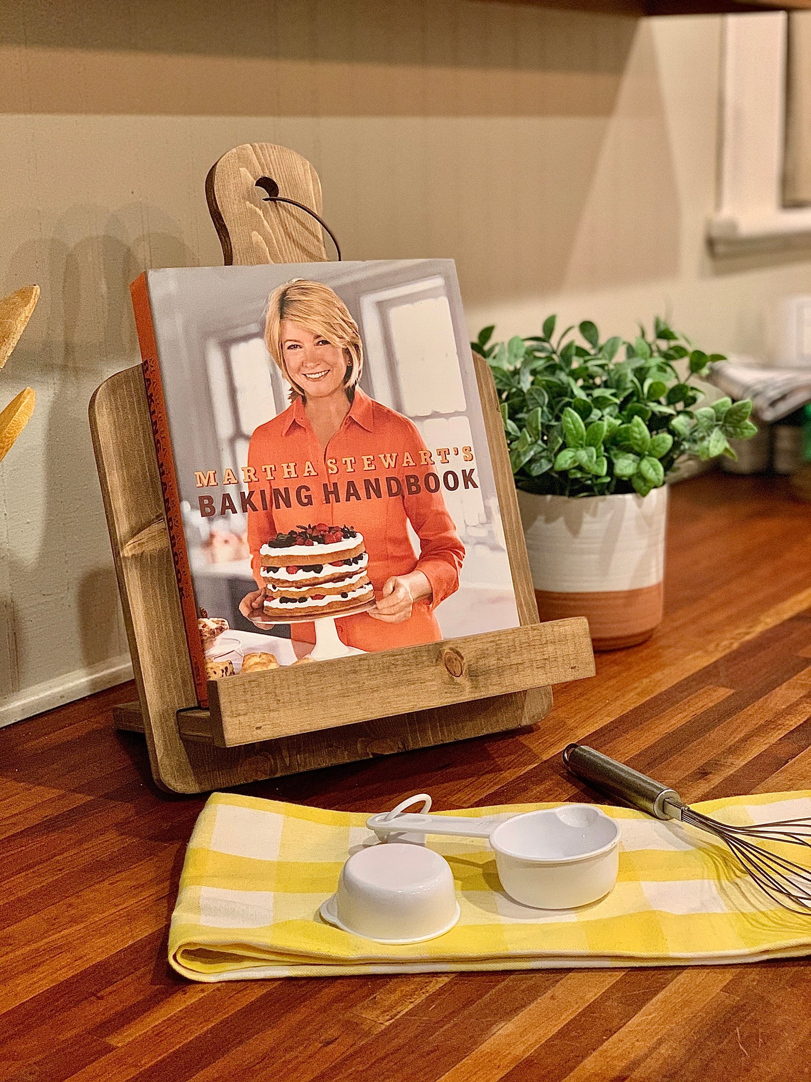 Reclaimed Adjustable Cutting Board Cookbook Stand Space Etsy