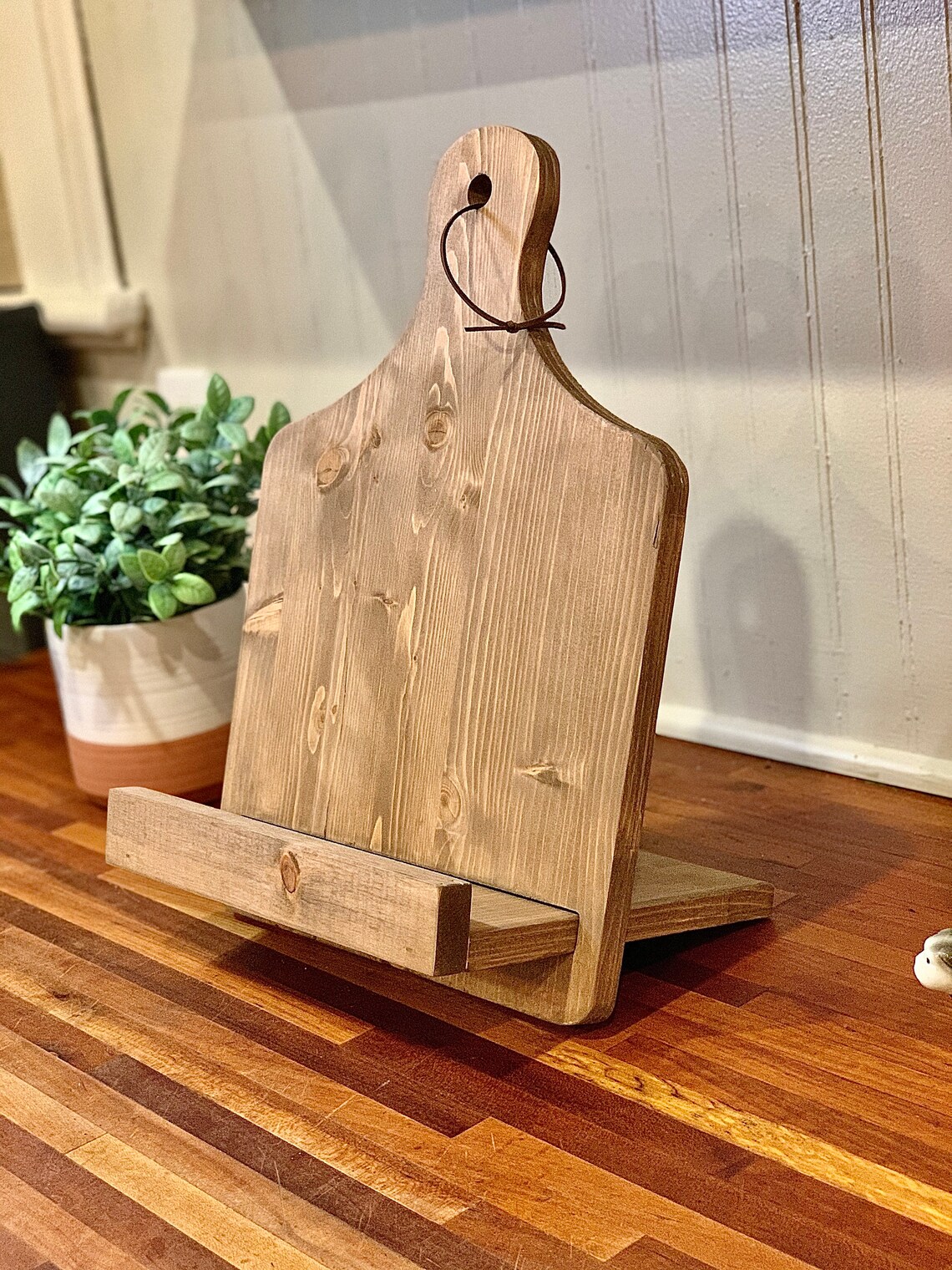 Reclaimed Adjustable Cutting Board Cookbook Stand Space Etsy