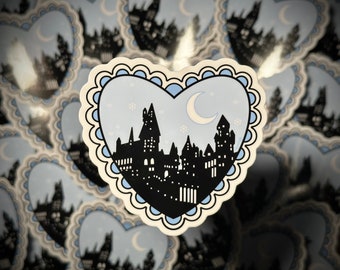 Dreamy Winter Magical Castle Sticker
