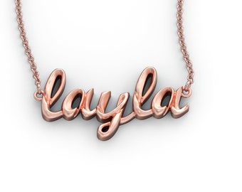 Name Script Necklace, Names in Hand Writing Necklaces, Signature
