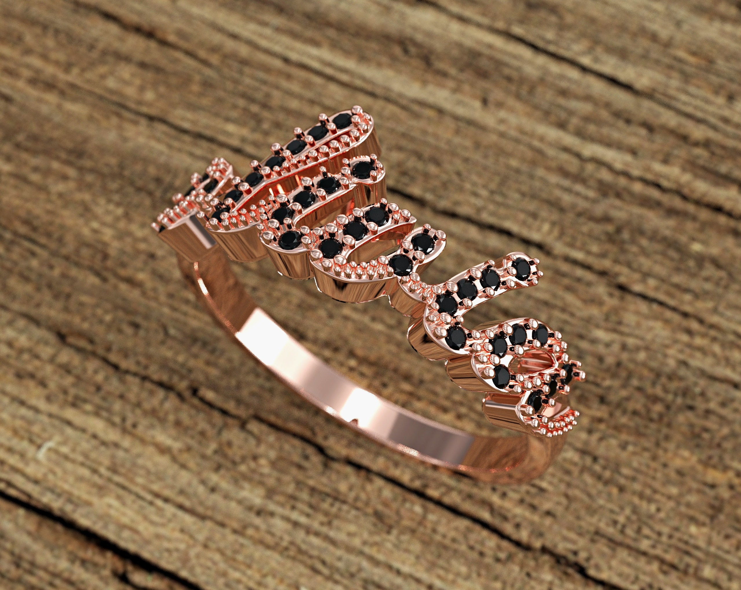 Customized Name Initials Ring – Toobas.pk Online Customized Gifts
