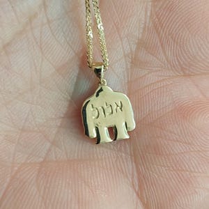Colgante Golem de oro de 14 quilates * Collar con amuleto judío de protección * Amuleto Emet personalizado imagen 5
