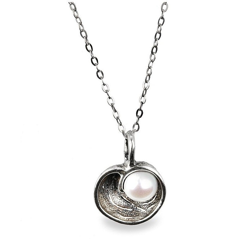 Women/'s Silver Necklace Flower Necklace Dainty Necklace Minimalist Necklace Sterling Silver Necklace Pendant Pearl Necklace Silver