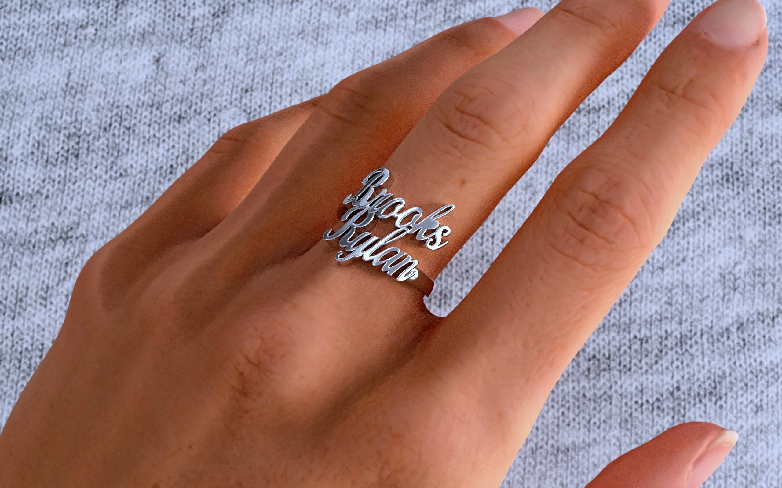 Name Ring Personalized Silver Ring 