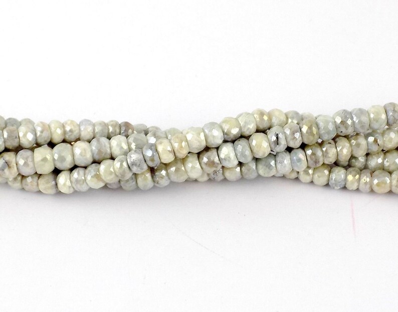 1 Strand High Quality Silverite Sparkling Faceted Rondelle Gemstone 5mm,13 Long,Faceted Beads Silverite Faceted Wholesale Beads,Necklace