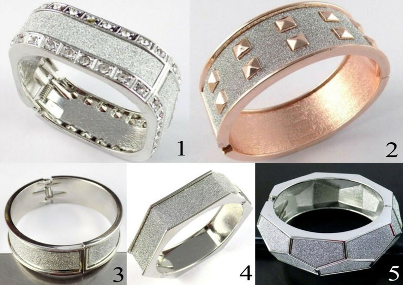 1 Pc Rose Gold /& Silver plated Sparkling Stainless Steel Women Cuff Bracelet Party Wear And Casual Friendship Bangle Or Bracelet For Women