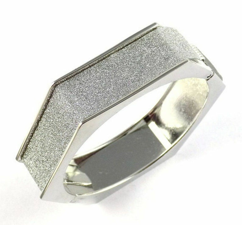 1 Pc Rose Gold /& Silver plated Sparkling Stainless Steel Women Cuff Bracelet Party Wear And Casual Friendship Bangle Or Bracelet For Women