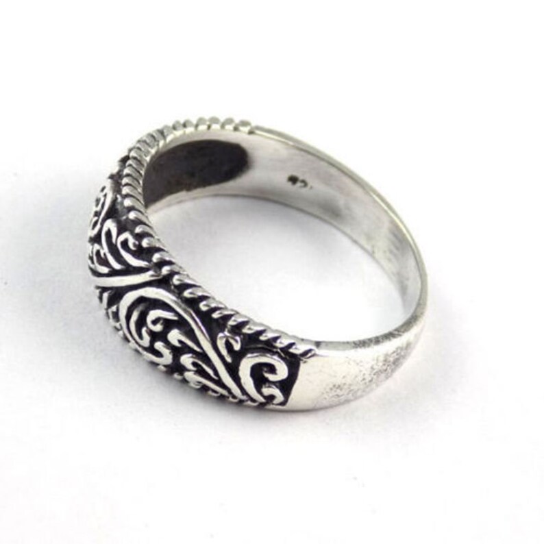 Silver Ring 1 Pc 925 Sterling Silver Floral Style Design High Polished Black Oxidize Ring Fashion Ring Black Oxidize Fancy Ring SOR05