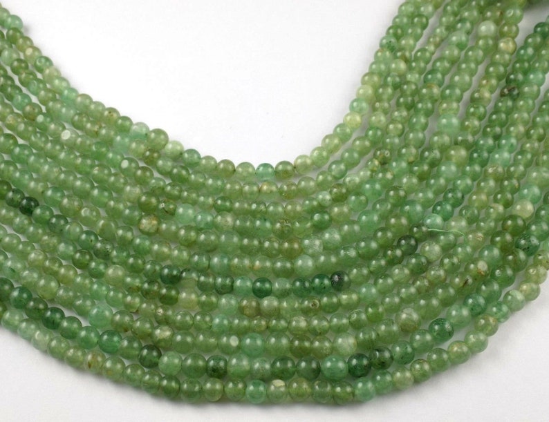 5 Strand Natural Aventurine Gemstone Rondelle 6-7mm 13 Long Smooth Jewelry Bead AventurineSmooth BeadsGemstone BeadJewelry Making Bead.
