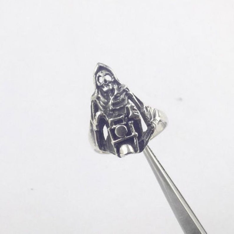 Black Oxidize Ring 1 Pc Skeleton Design Style Ring 925 Sterling Silver High Polished Lovely Ring Designer Ring SOR97