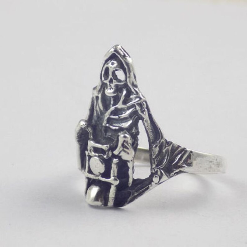 Black Oxidize Ring 1 Pc Skeleton Design Style Ring 925 Sterling Silver High Polished Lovely Ring Designer Ring SOR97