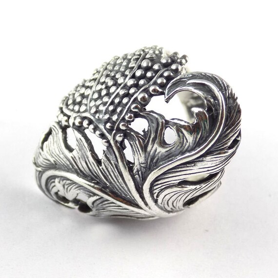 Designer Ring SOR06 Black Oxidize Ring 1 Pc 925 Sterling Silver Fancy Style High Polished Black Oxidize Handmade Ring