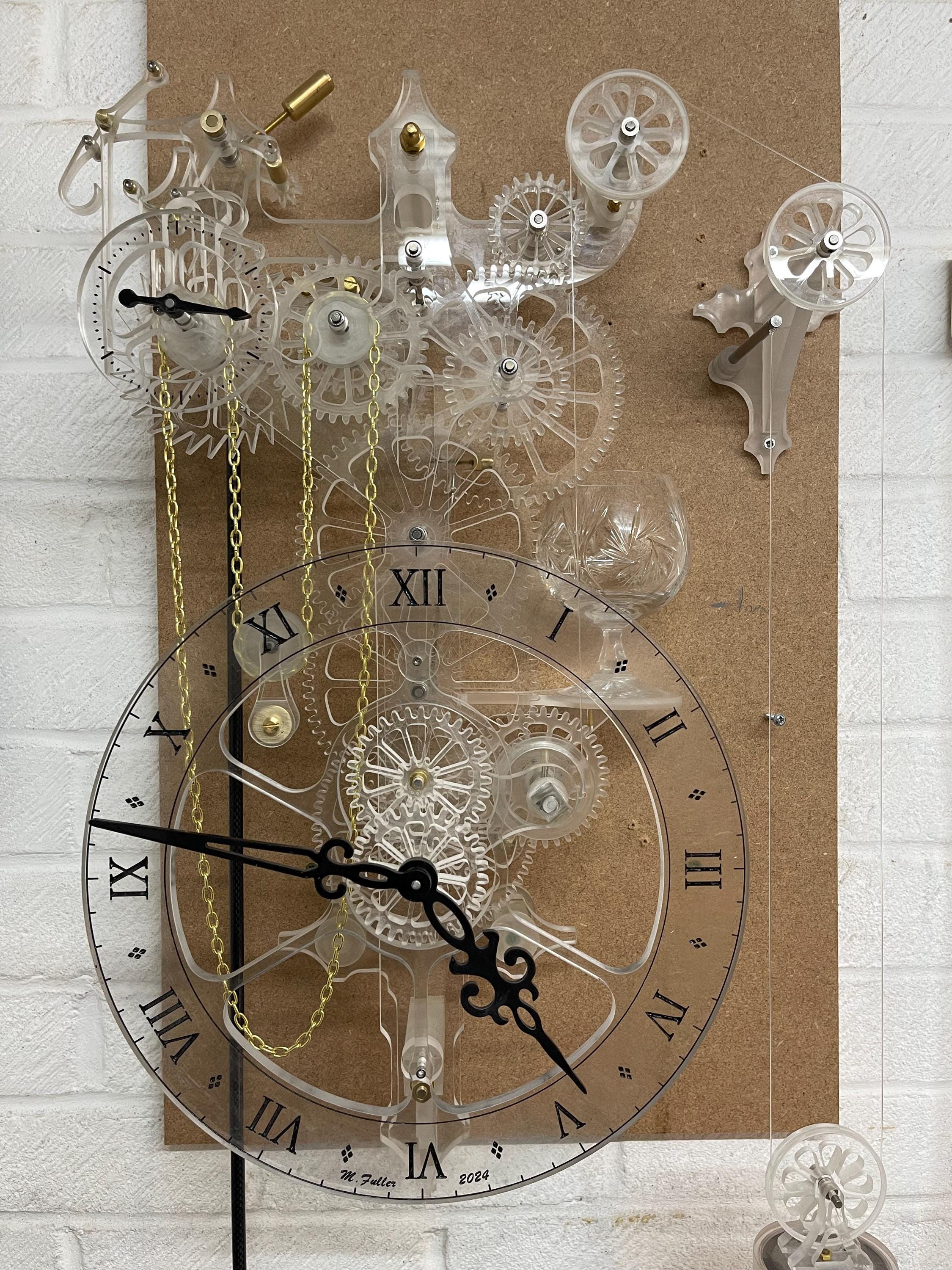 Skeleton Clock With Grasshopper Escapement Design Drawings for CNC ...
