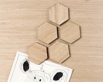 Imanes de Madera (con imanes ocultos puedes usar ambos lados), Imanes Decorativos, Imanes de Madera para Nevera, Imanes de Oficina.