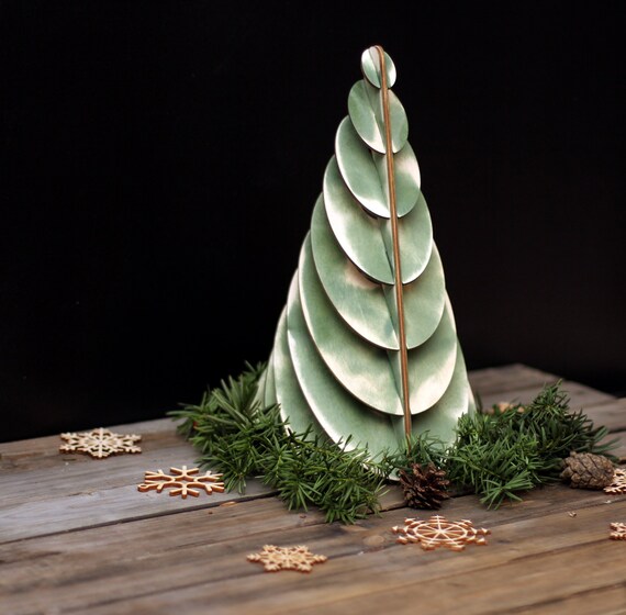 Handmade Wooden Christmas Tree For Table Top Decoration Etsy