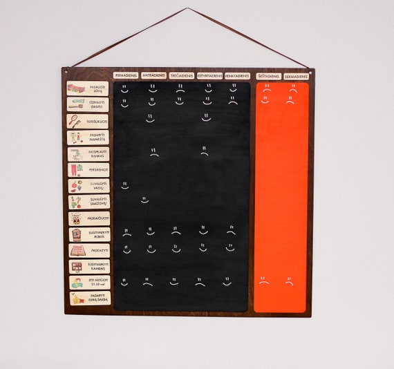 Kinder Tageskalender Tagliche Wochenplaner Und Checkliste Etsy