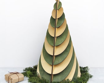 Wooden Christmas tree table top decoration Large size: 44X26cm/17,32”X10,24"