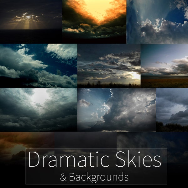 60x Dramatic Skies and Backgrounds