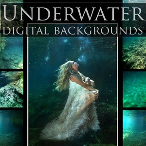 15 Digital UNDERWATER Backgrounds