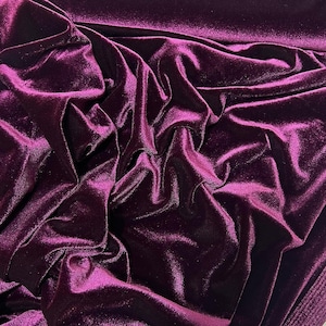 Violet Stretch Velvet Fabric Soft Plush - Wedding velvet - Wholesale Velvet By The Yard - Velvet Roll - Supplies -Violet Velvet - Velvet