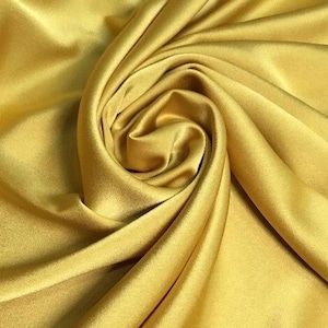 Gold satin silk fabric silk by the yard Gold satin fabric Pink Silk Satin fabric