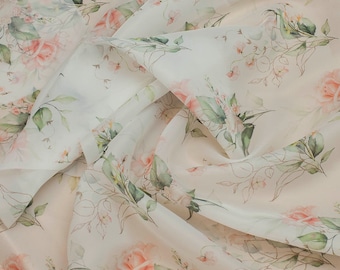Tela de organza con estampado floral Tela de organza con encaje Tela de organza con flores Tela para vestidos de novia Tela de organza transparente y brillante