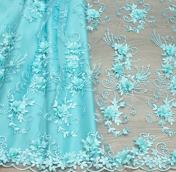 Gris 3D Guipure fleurs en tissu broderie dentelle Guipure guipure mariage dentelle Blush guipure bleu dentelle mariage Etsy France