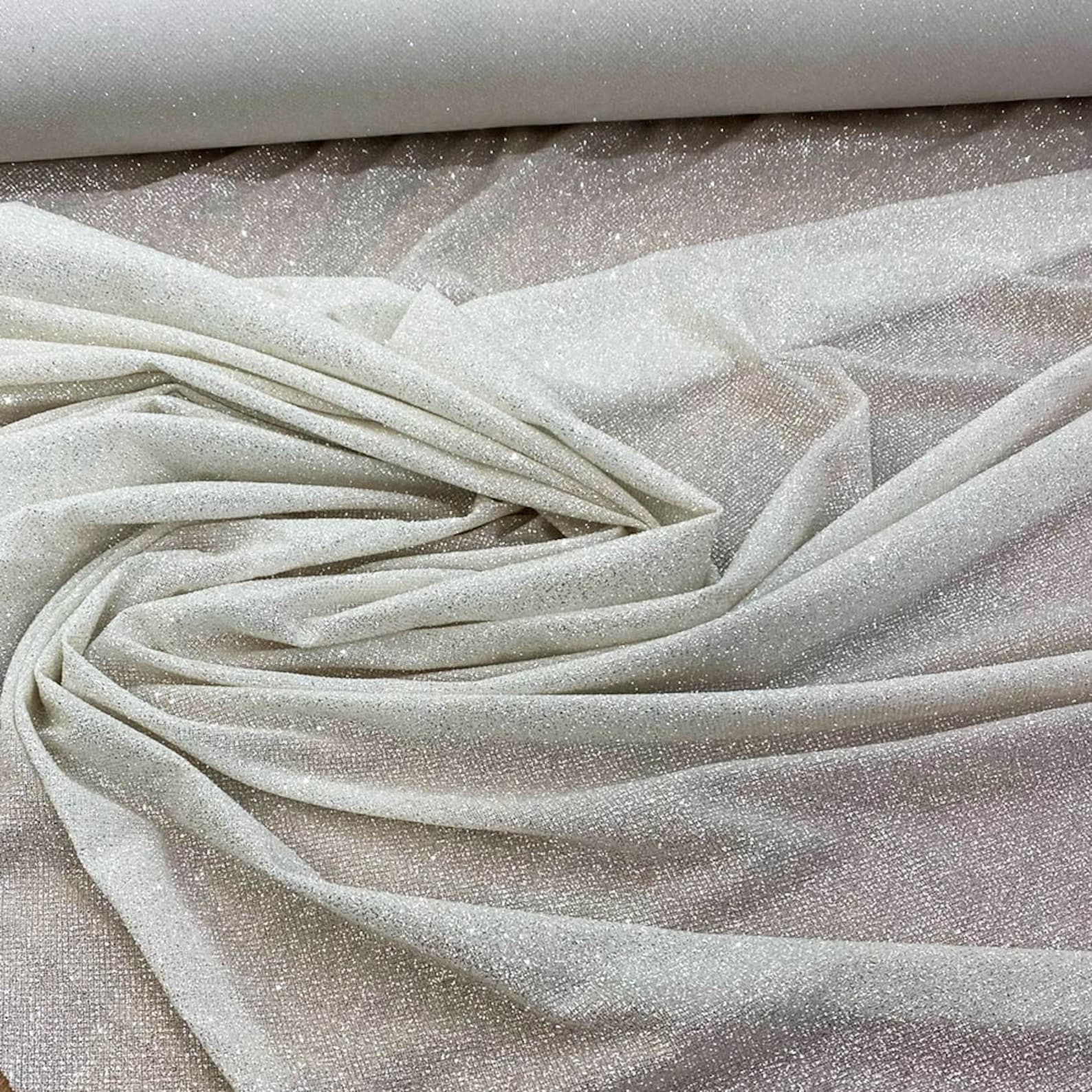 Blush Glitter Fabric by the Yard Shining Ivory Glued Glitter Etsy